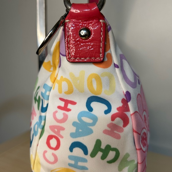 Coach Poppy Daisy Floral Graffiti Shoulder Bag Y2K - Picture 6 of 10